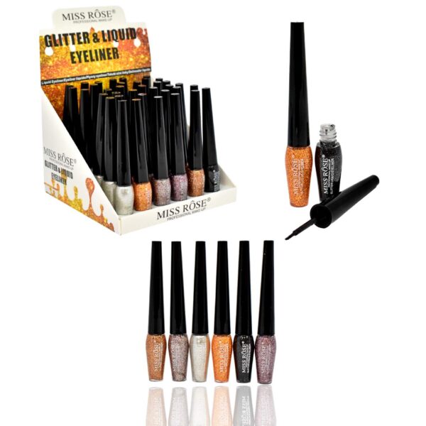 Delineadores para ojos con glitter Miss Rose - Imagen 2