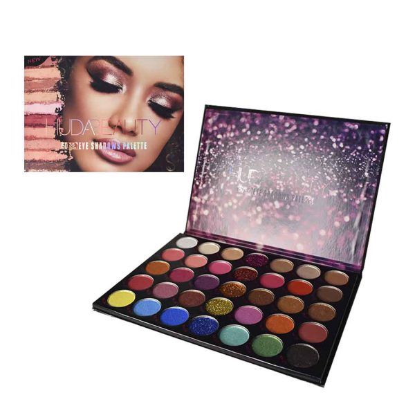 Sombras hudabeuty 5d 35 colores portada rostro ojos cerrados