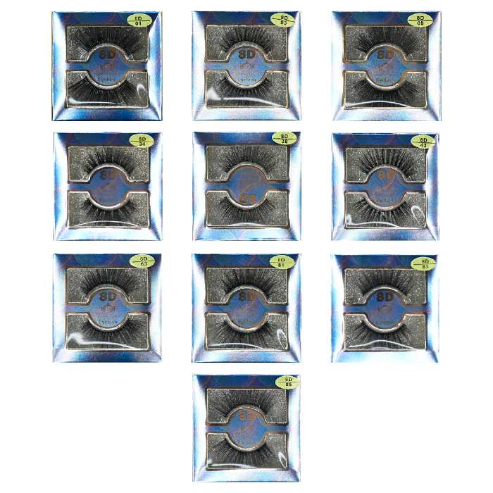 Pestañas fashion 8d par celeste