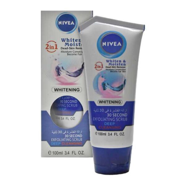 Exfoliante para rostro nivea 2 en 1 whitening