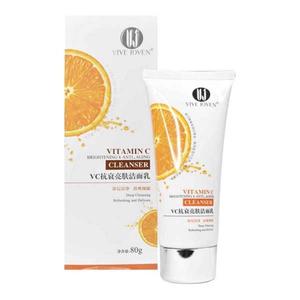 Limpiador facial vitamina c aclarante y antiedad vive joven