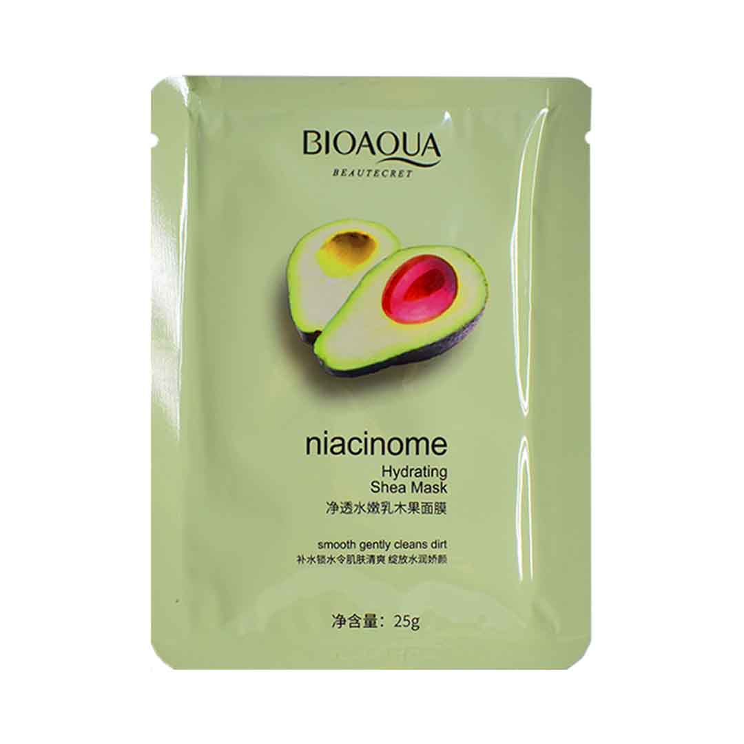 Mascarilla de niacinome de aguacate Bioaqua empaque verde