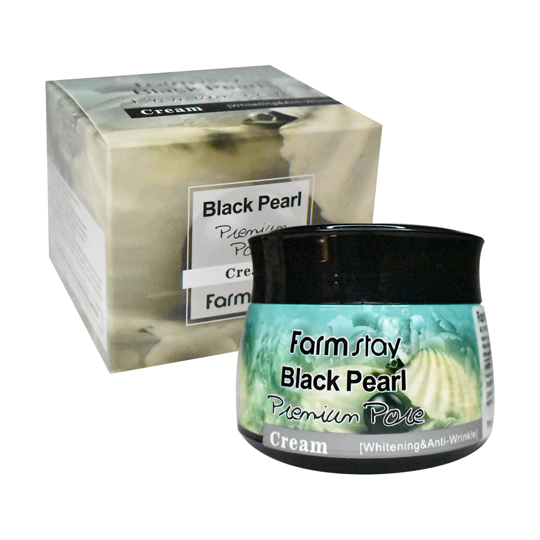 Crema facial blanqueadora y antiarrugas perla negra Farm Stay