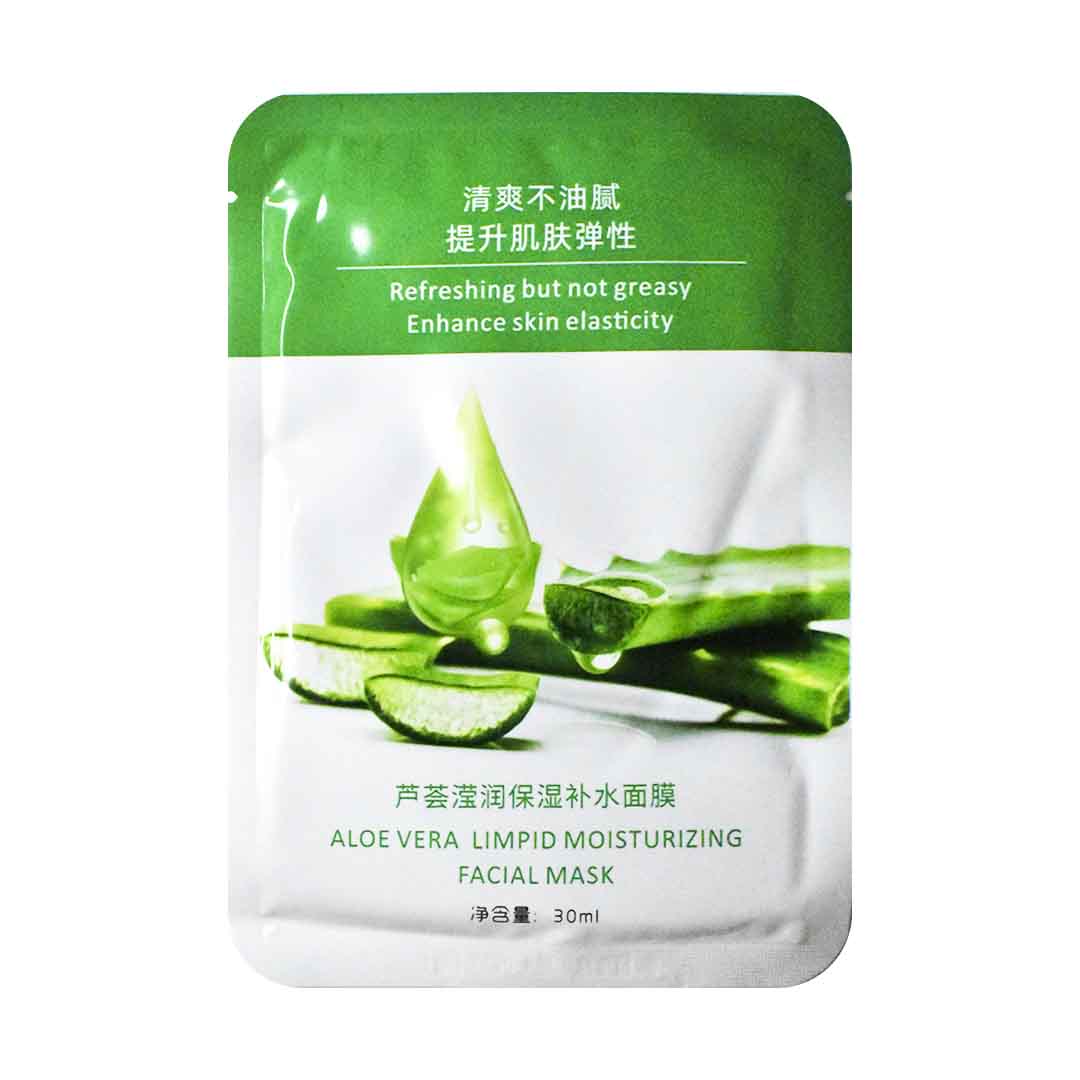 Mascarilla de aloe vera verde con blanco 30 ml presentación con gota