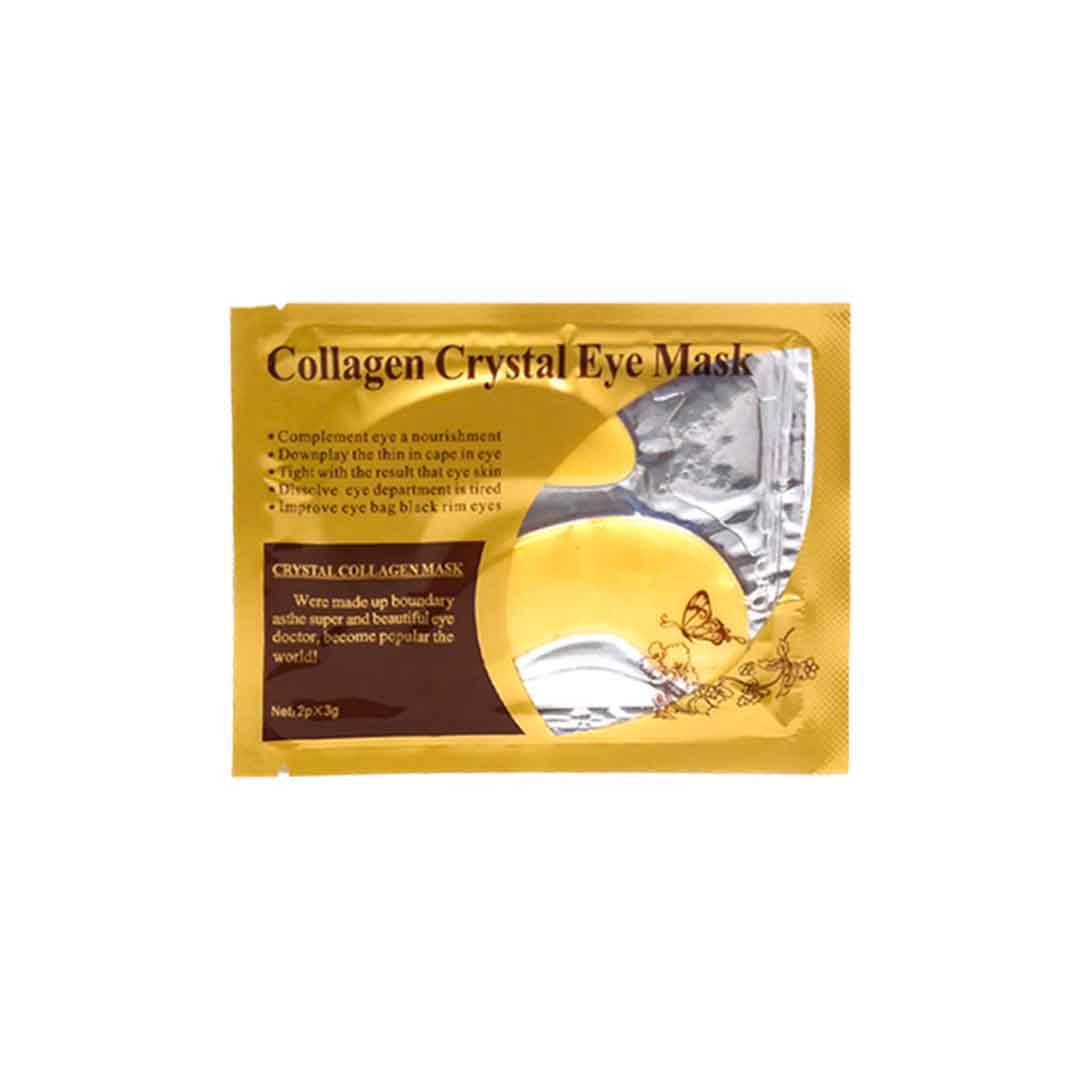 Parches ojeras crystal dorado con empaque dorado