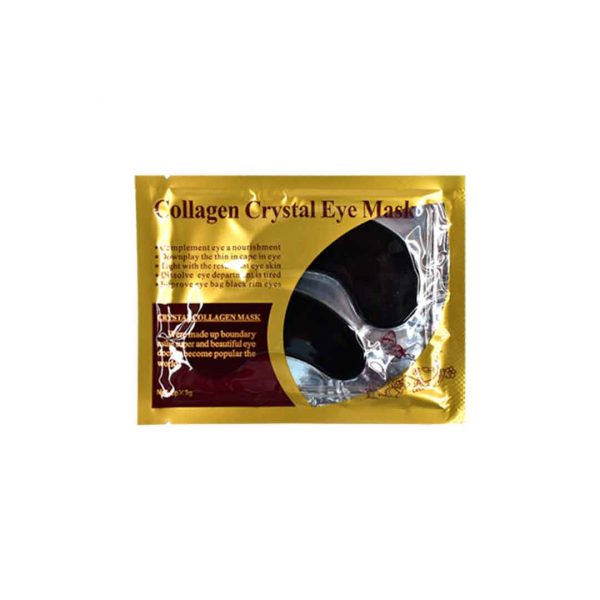 Parches ojeras crystal negros con empaque dorado