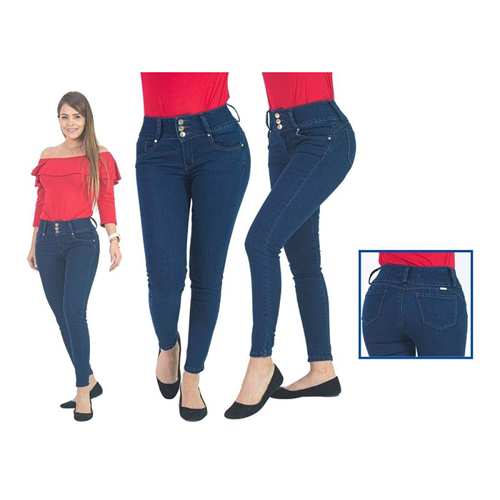 Pantalon xblue color azul con diseño liso