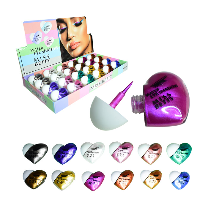 Sombras líquidas miss betty con diseño de corazón