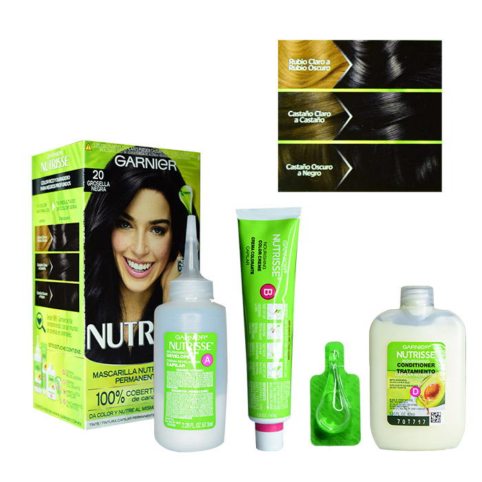 Tinte para cabello garnier nutrisse grosella negra 20