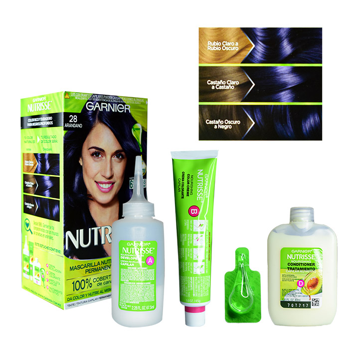 Tinte para cabello garnier nutrisse arándano 28