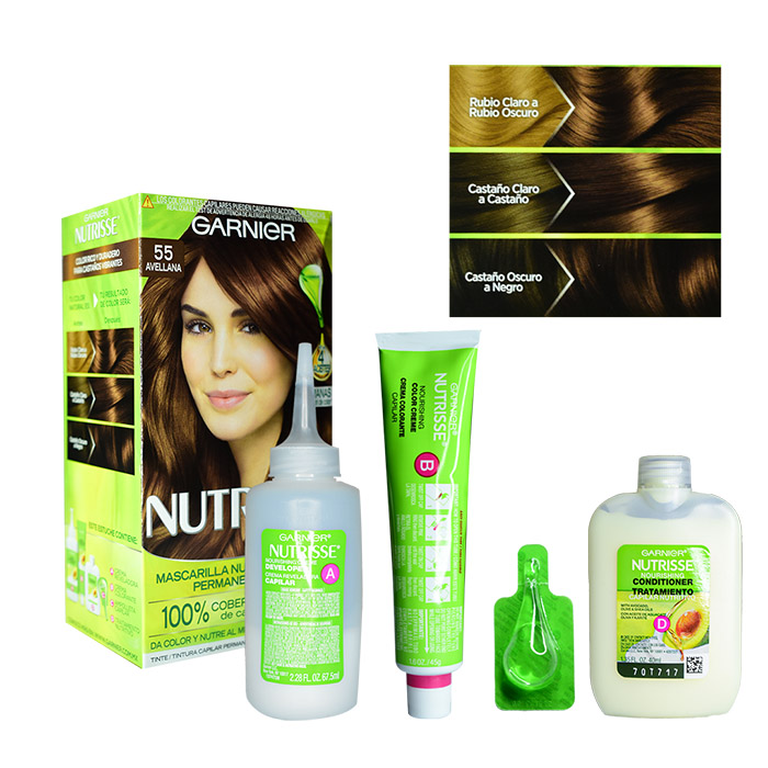 Tinte para cabello garnier nutrisse avellana 55