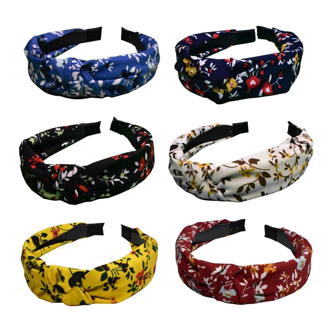 Diademas de tela con texura de gerbera