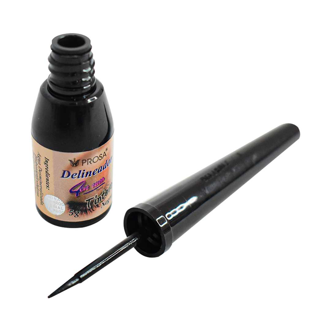 Delineador En Presentacion Tintero Liquido Tono Negro Prosa