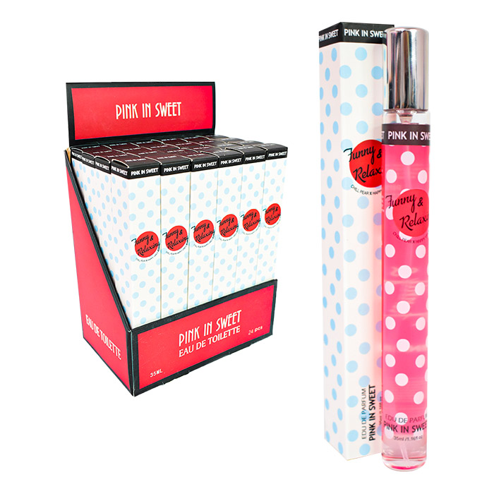 Perfume pink in sweet funny and relaxing caja puntitos 35ml