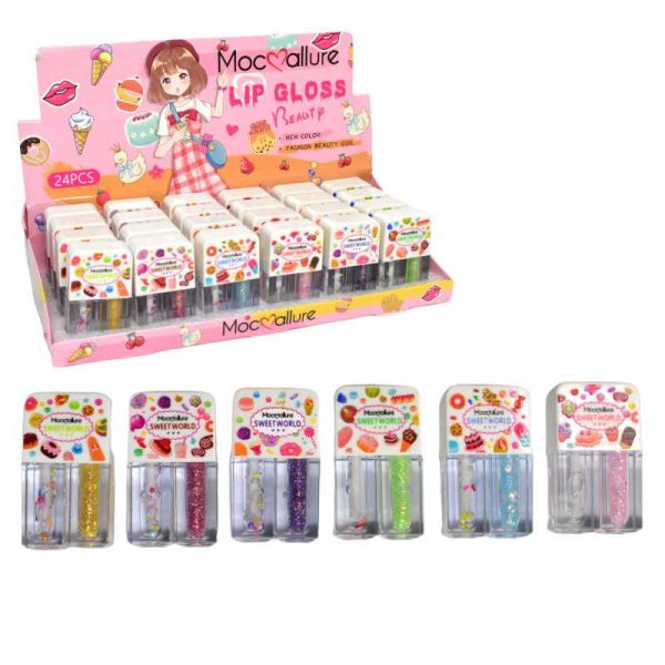 Brillos dobles moc mallure con diseño de helado SWEET WORLD