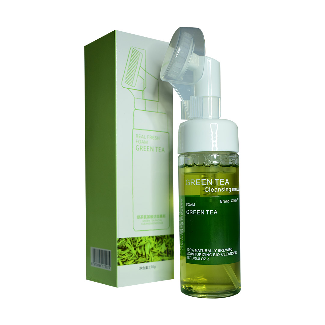 Espuma limpiadora facial de te verde caja blanca