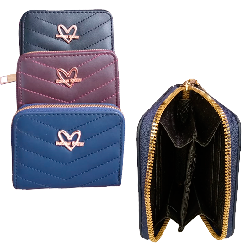 Billetera pequeña pink in sweet con textura