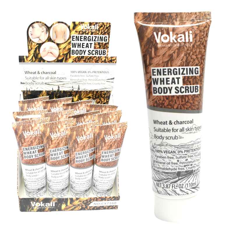Exfoliante corporal vokali de trigo y carbón 100ml