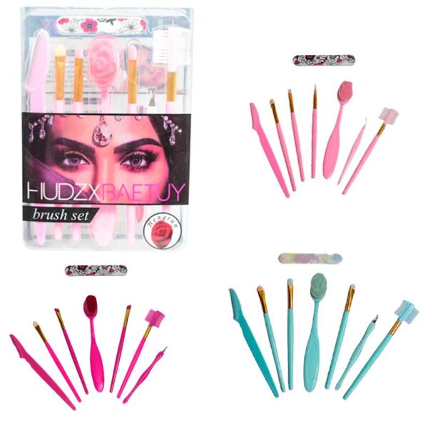 Kit completo de brochas hudzxbeauty de colores 8u