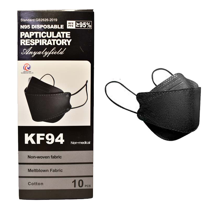 Caja de mascarillas kF94 negra 10U