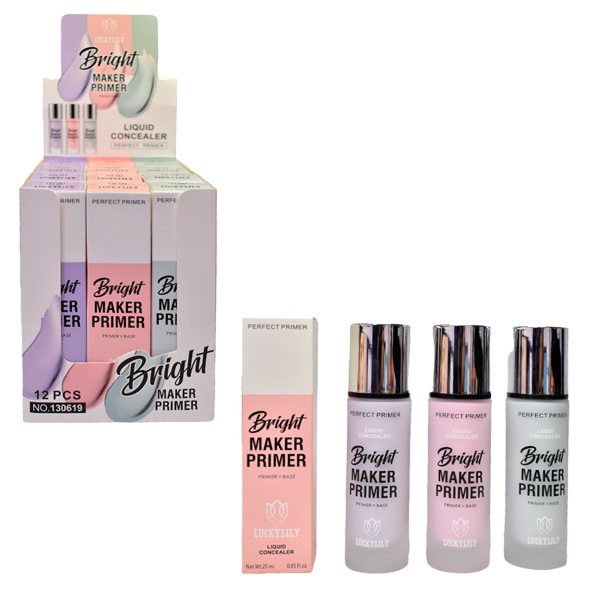 Primer y base adaptable en piel clara Lucky Lily