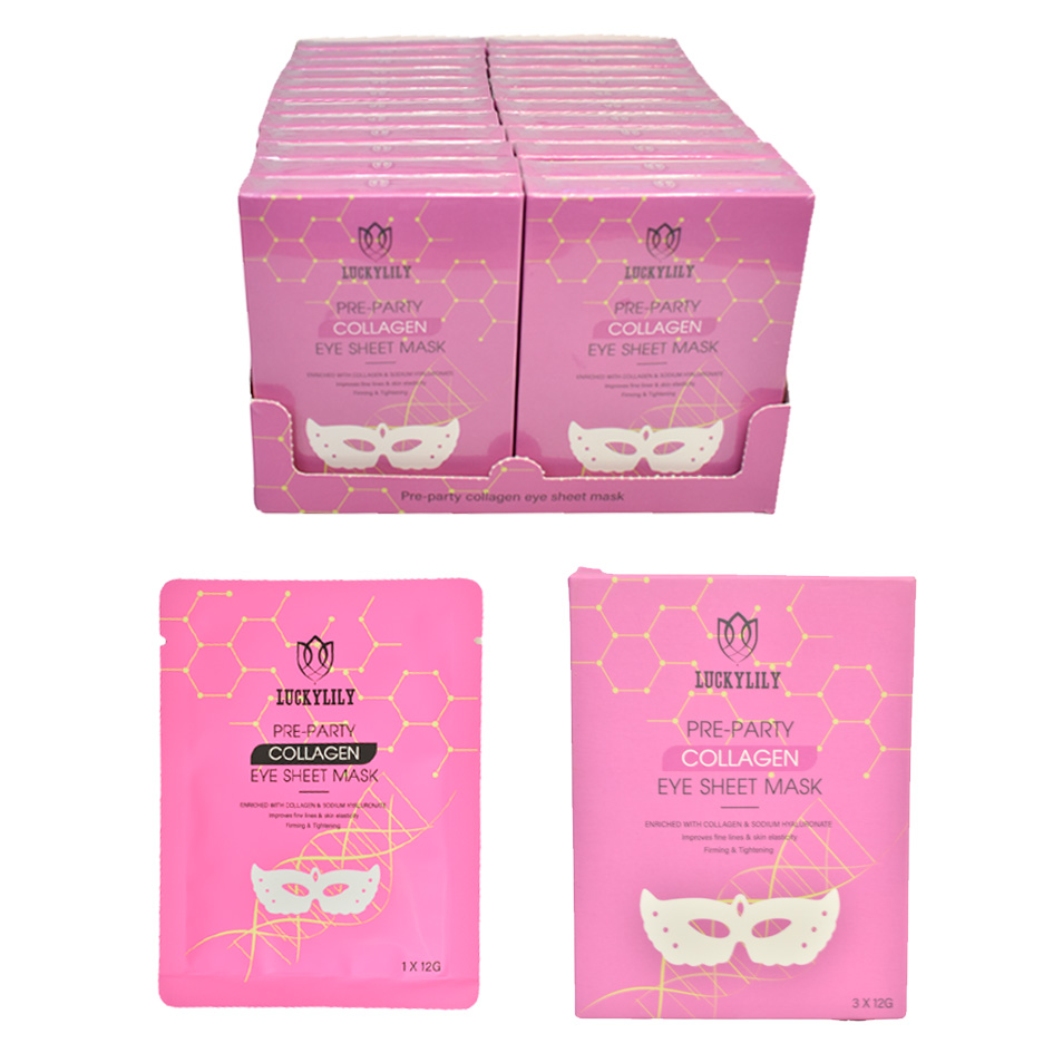 Antifaz de colágeno caja lila de 3 unidades Lucky Lily
