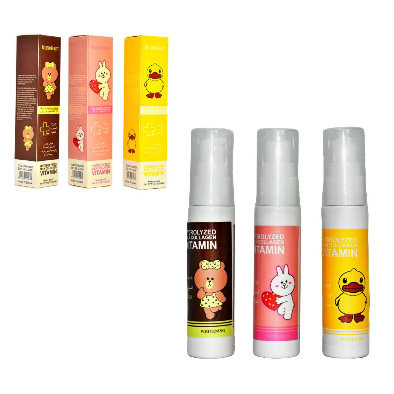 Crema blanqueadora para zonas sensibles con vitaminas Belenda Beauty animales animados