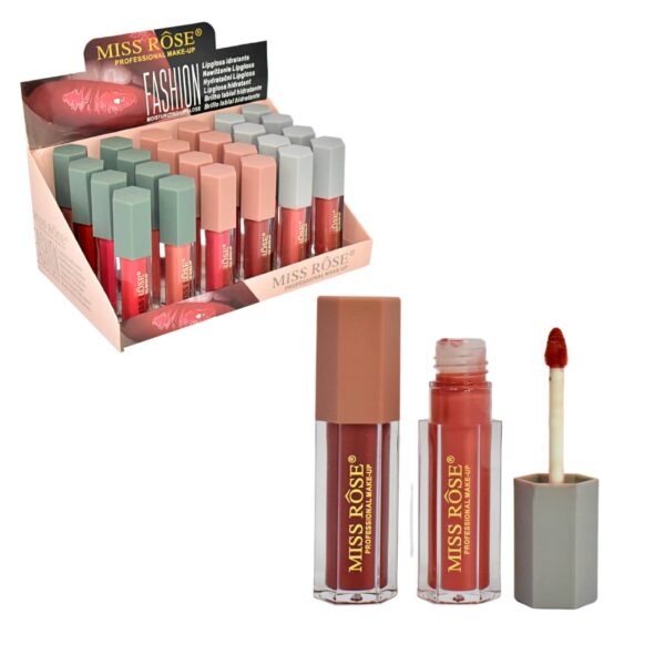 Labiales Matte en forma de hexágono Miss Rose Fashion 5ml