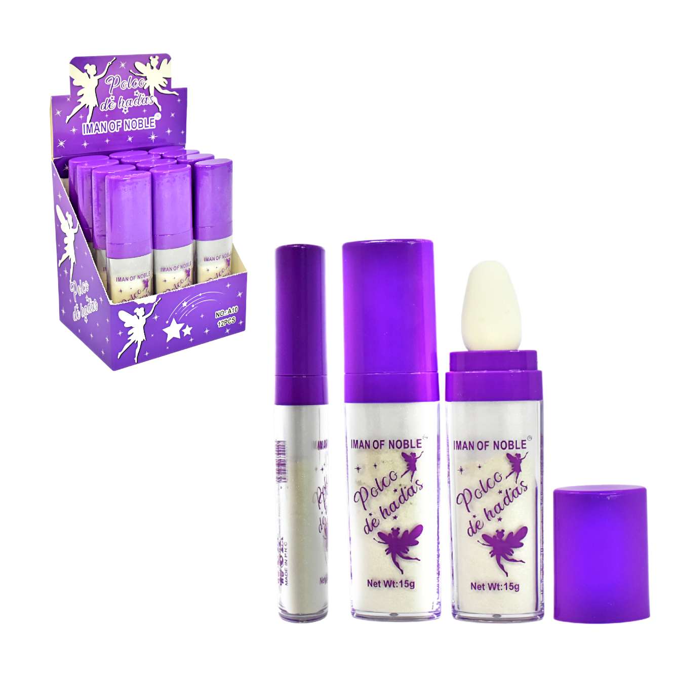 Polvo de Hadas Iman Of Noble tapa morada 15G