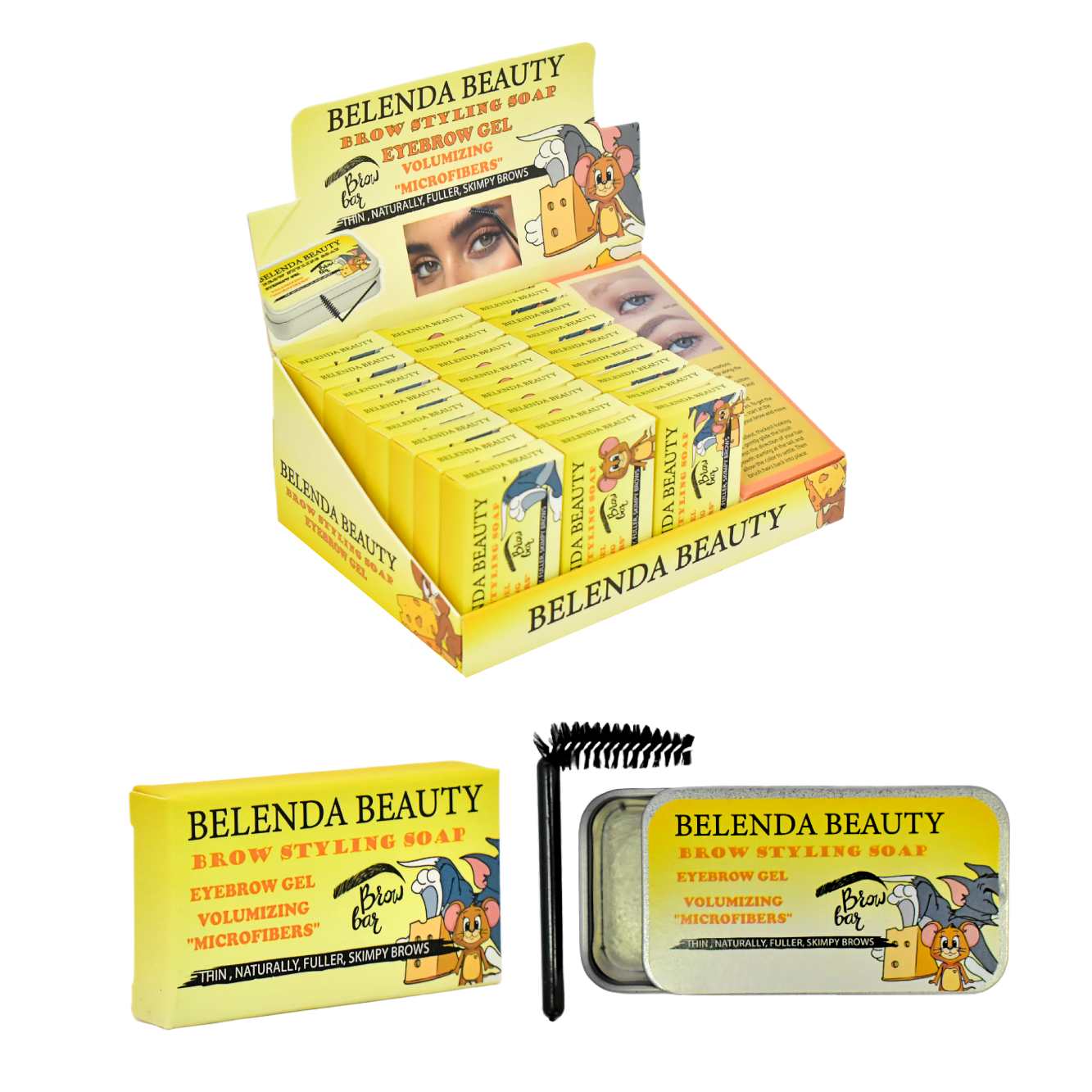 Jabón fijador para cejas Tom y Jerry Belenda Beauty