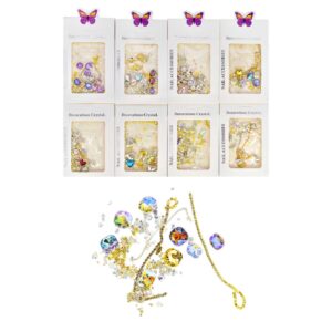 Decoración variado Decorations Crystal Empaque blanco con mariposa morada