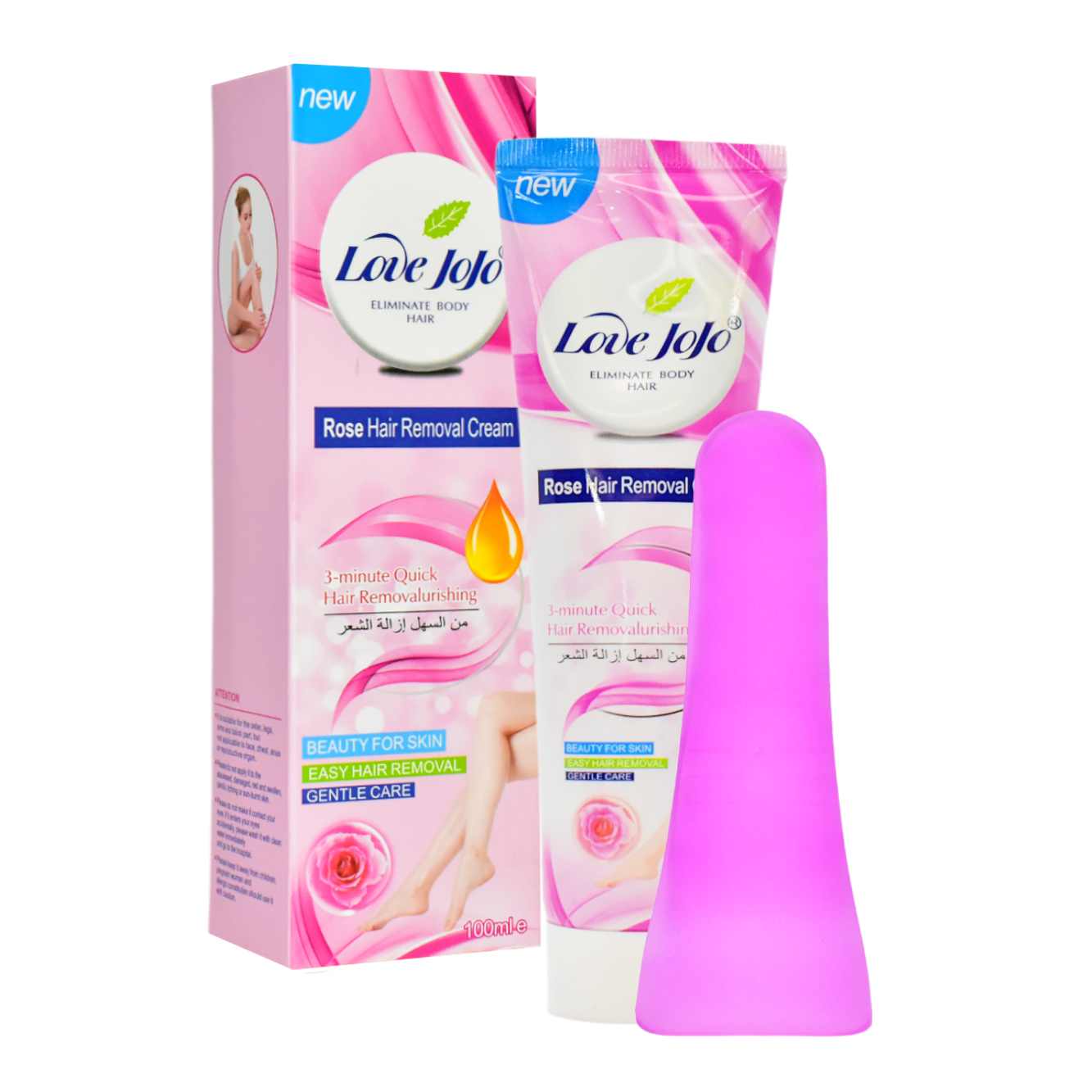 Crema depilatora con extracto de rosas Love Jojo100ml