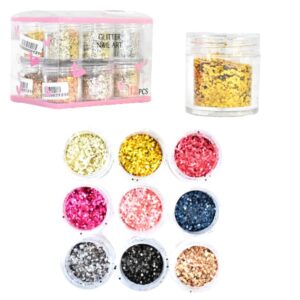 Unidad De Decoración Con Glitter Para Uñas Nail Decorations Surtido