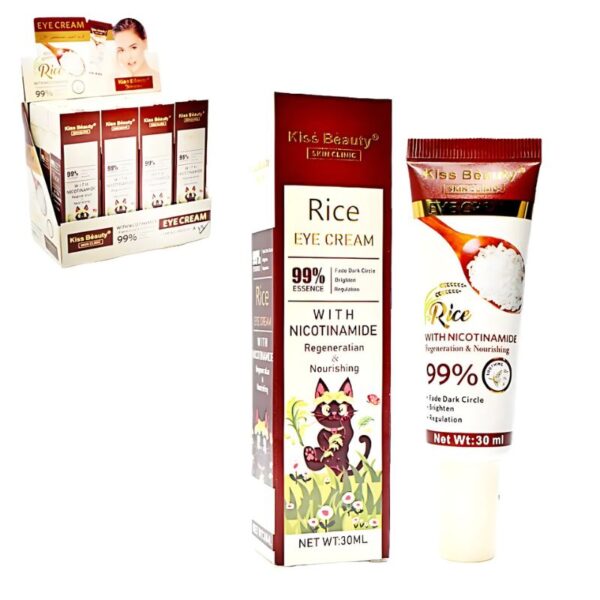 Crema de arroz para contorno de ojos KISS BEAUTY SKIN CLINIC LOTE 1